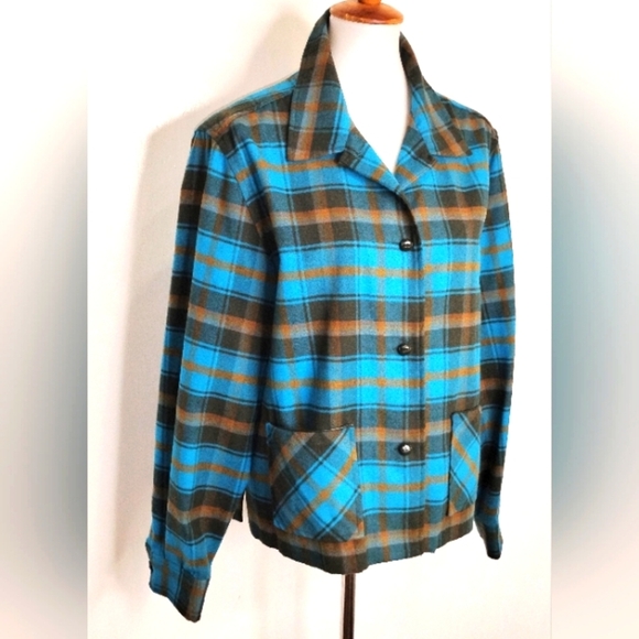 RETRO COUNTRY PLAID JACKET - Picture 1 of 9